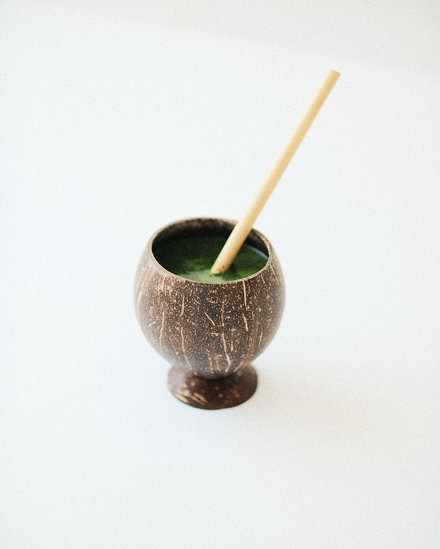 Coconut Cup with 2 Straws